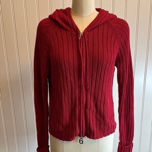 Red Hooded Women's Sweater